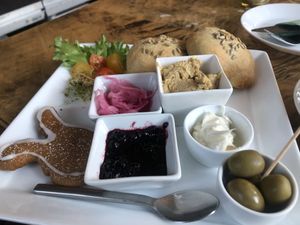 Vegan scones breakfast platter   at Widunderbar in Moss