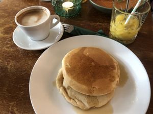 Vegan pancakes w/maple syrup (only weekends)  at Widunderbar in Moss