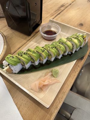 Caterpillar roll uramaki  at Hello Oriental in Manchester