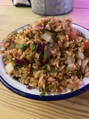 Fried rice with some fancy name  at Hello Oriental in Manchester