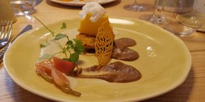 Galette de millet racines d'hiver at L'Âne Têtu in Desaignes
