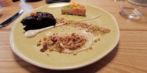 Dessert gourmand at L'Âne Têtu in Desaignes