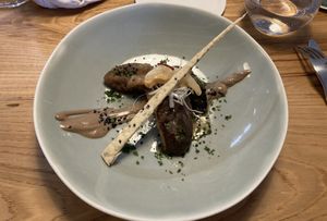 Aubergines nanbanzuke  at L'Âne Têtu in Desaignes