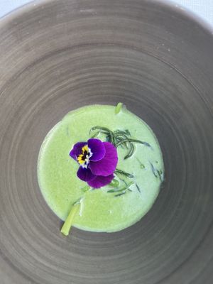 Pre starter - cabbage soup at Vetri Restaurant in Venice