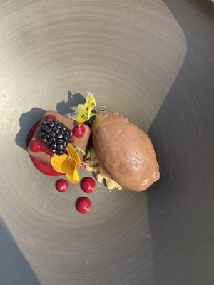 72% dark chocolate cube at Vetri Restaurant in Venice