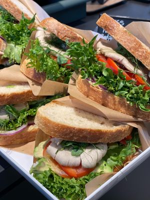 Hummus, mushroom and avocado on sourdough bread at Jovialen Kaffebar Stasjonen in Drammen