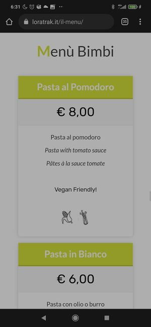 Vegan on the menu at Lo Ratrak Food & Drink in La Thuile