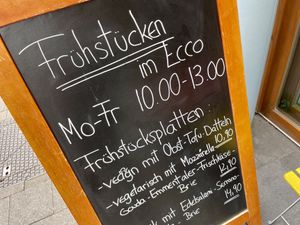 menu at Ecco in Cologne