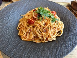 Spaghetti l’Arrabiata  at Ecco in Cologne