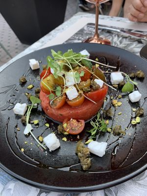 Watermelon tuna  at Casa Sanz at Hotel Bidasoa in Santiago