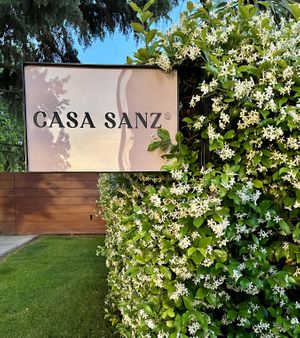 Sign  at Casa Sanz at Hotel Bidasoa in Santiago