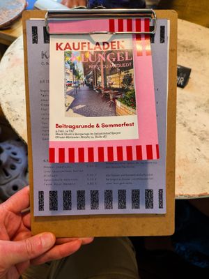 Menu page at Kaufladen Speyer Unverpackt Café at Kaufladen Speyer Unverpackt in Speyer