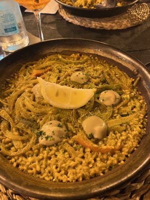 Nice vegan veggie paella  at Wine & Food Restaurant in La Palma