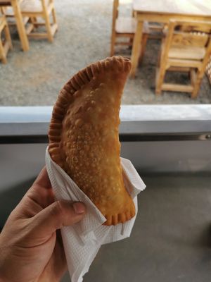 Empanada vegana at Oh My Fries in Los Angeles