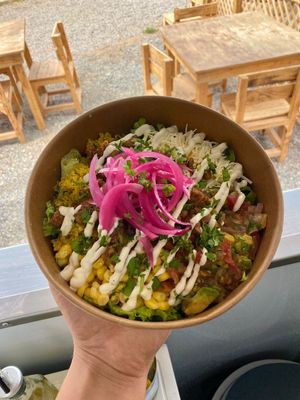 Tijuana bowl at Oh My Fries in Los Angeles