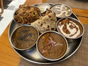 Special thali for two  at Curry Natural in Sao Paulo