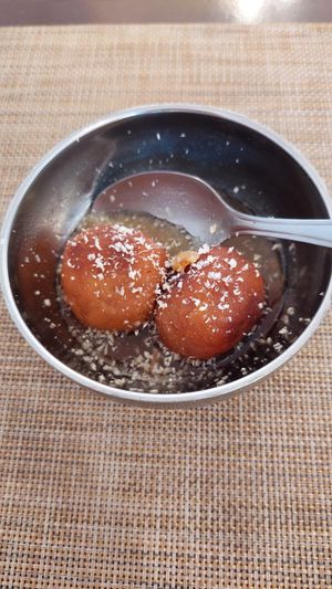 Gulab jamun at Curry Natural in Sao Paulo