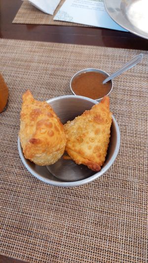 Samosas (meia porção) at Curry Natural in Sao Paulo