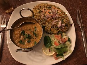 My biryani   at Cardamon in Hebden Bridge