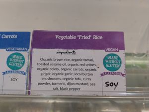 Vegan fried rice at Honest Weight Food Co-op in Albany