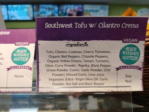Southwest Tofu at Honest Weight Food Co-op in Albany
