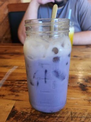 Taro boba tea at Pho Sure in San Antonio