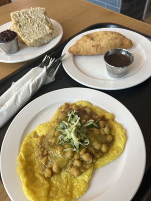 Doubles and spinach pie   at ShadoBeni in Pittsburgh