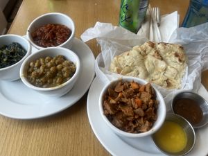 Buss up, soy protein, spinach, tomato’s, channa   at ShadoBeni in Pittsburgh