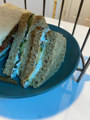 Cucumber and vegan mayo   at Hamilton's Tea House in Farnham