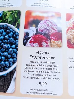 Eisbecher at Cafe Baumann's in Juist