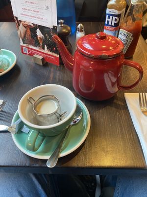 Early Grey tea with oat milk  at Bill's in Manchester