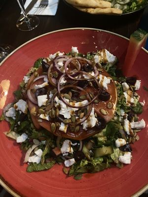 Santorini Salad with Vegan Feta #Veganuary at Bill's in Manchester
