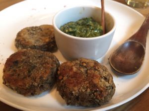 Black Bean Patties at Pure and Whole - JingAn in Shanghai