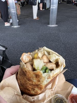 Poblano and potato burrito cones with corn and beans  at PHX - Cartel Coffee Lab - Phx Sky Harbor - T4 in Phoenix