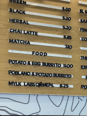 Menu board   at PHX - Cartel Coffee Lab - Phx Sky Harbor - T4 in Phoenix