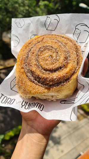 Cinnamon roll, organic sugar & orange zest at Toro Yummo - Pop Up in Mexico City