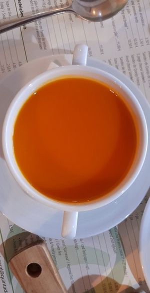 Carrot soup 4€ October 2024 at Casa de Chá “O Poejo” in Sete Cidades