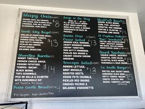 Menu (as of May 2022)  at La Jenelle Natural Cafe in Oxnard