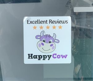 Gave them a new excellent reviews sticker to replace this old one  at La Jenelle Natural Cafe in Oxnard