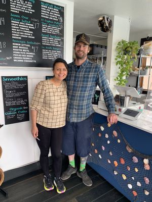 Friendly owners  at La Jenelle Natural Cafe in Oxnard
