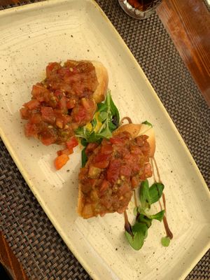 Tomato and basil bruschetta  at Restoran Bruschetta in Zadar