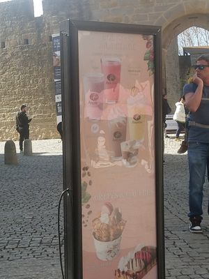 Vegan shakes at Amorino in Carcassonne