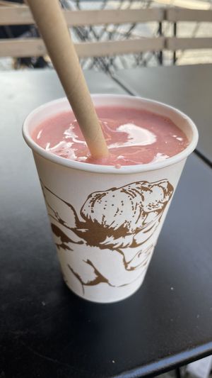 strawberry sorbet shake  at Amorino in Carcassonne