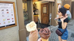 The chocolate sorbet was as creamy as a gelato! at Amorino in Carcassonne