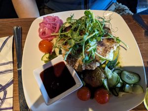 Vegan Wallenberg at Public House Selvä Pyy in Aekaeslompolo