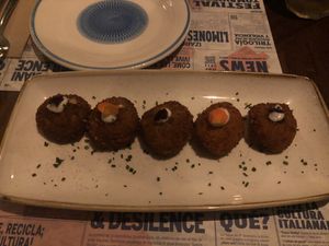 Croquettes   at Distrito Vegano Invernadero in Madrid