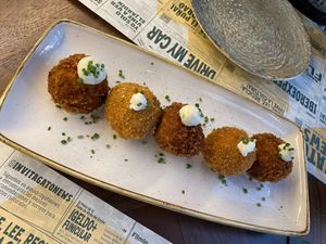 Croquetas  at Distrito Vegano Invernadero in Madrid