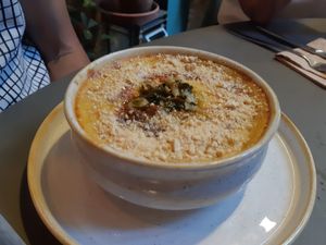 Main / Lasaña marinera at Distrito Vegano Invernadero in Madrid