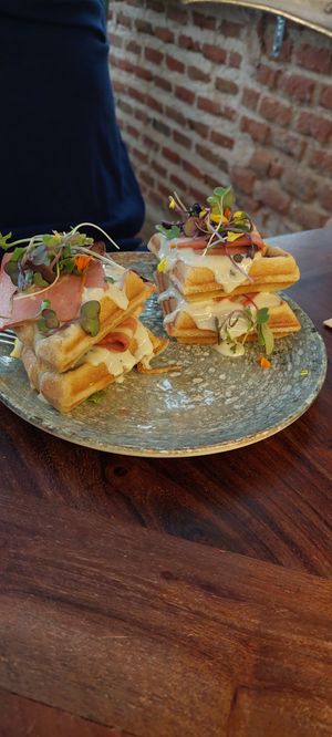 French waffle / Gofre frances at Distrito Vegano Invernadero in Madrid