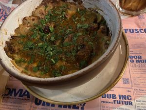 Tartiflette  at Distrito Vegano Invernadero in Madrid